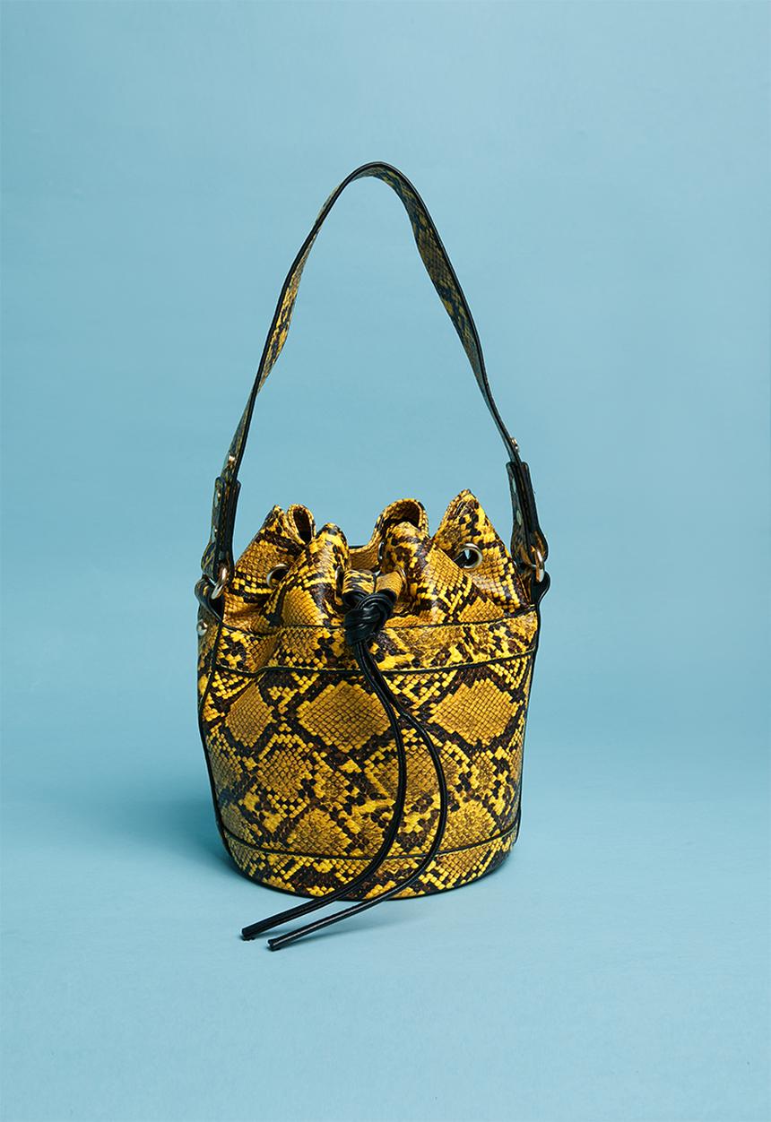 Superbalist - Animal print bucket bag - yellow & brown 
