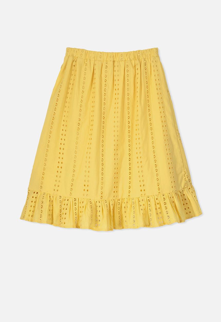 Cotton On - Raquel ruffle midi skirt - yellow