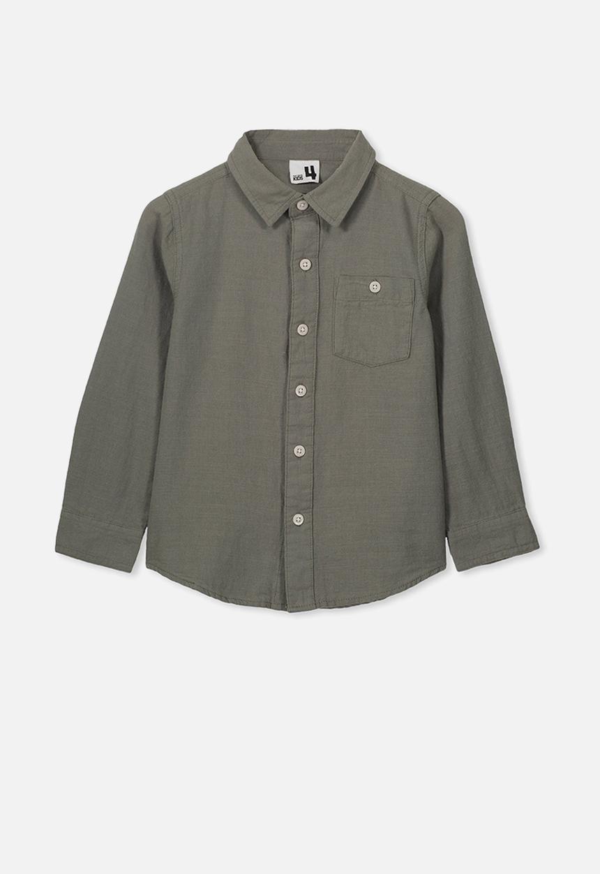 Cotton On - Fairfax long sleeve shirt - khaki