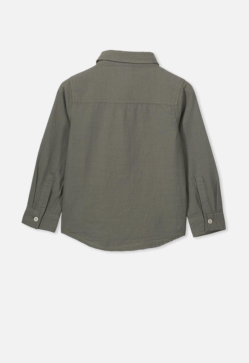 Cotton On - Fairfax long sleeve shirt - khaki