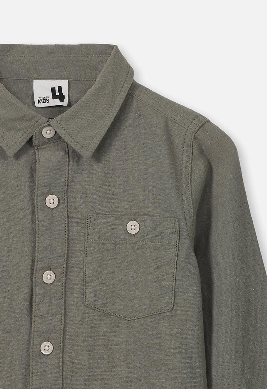 Cotton On - Fairfax long sleeve shirt - khaki