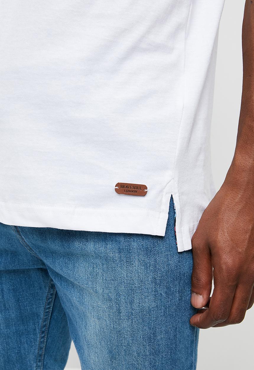Brave Soul - Croston short sleeve tee - white