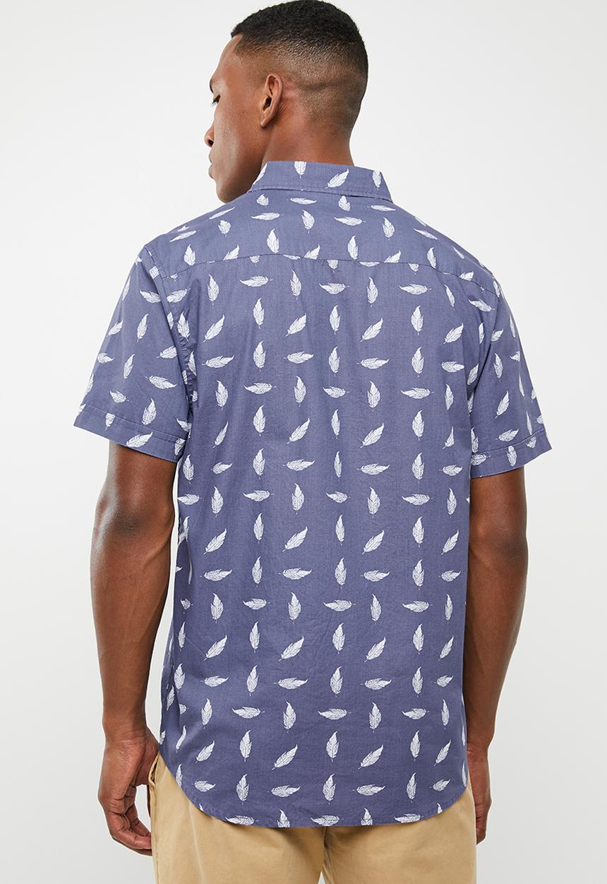 Brave Soul - Barb short sleeve shirt - blue