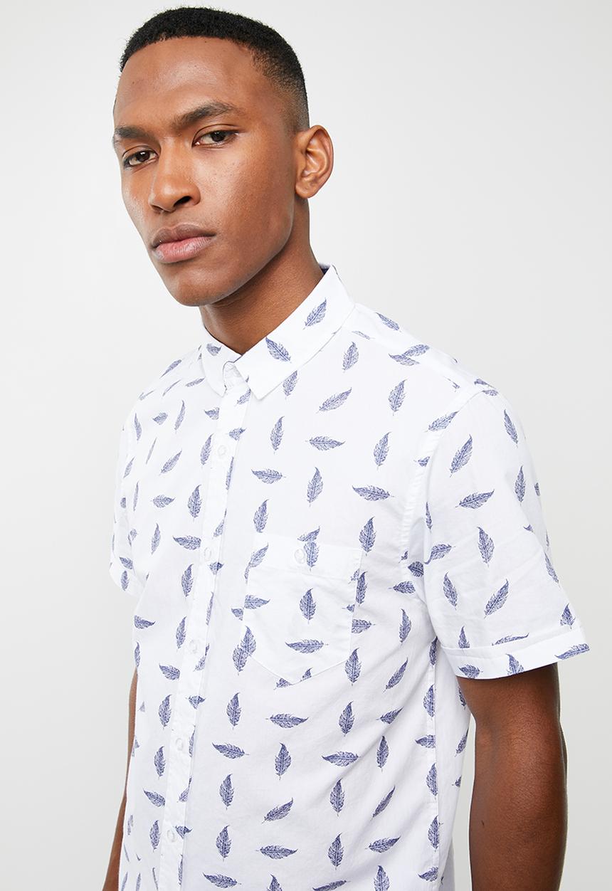 Brave Soul - Barb short sleeve shirt - white