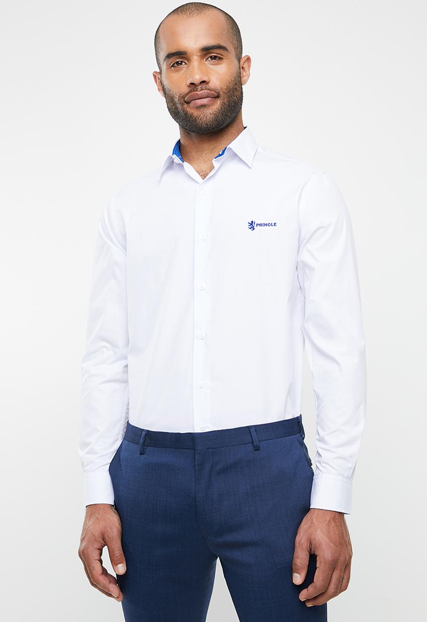 Pringle of Scotland - McNeill long sleeve styled shirt - white