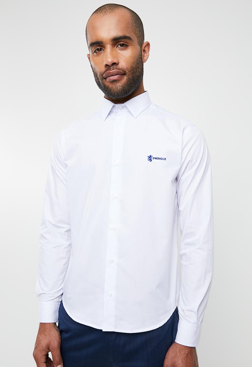 Pringle of Scotland - McNeill long sleeve styled shirt - white