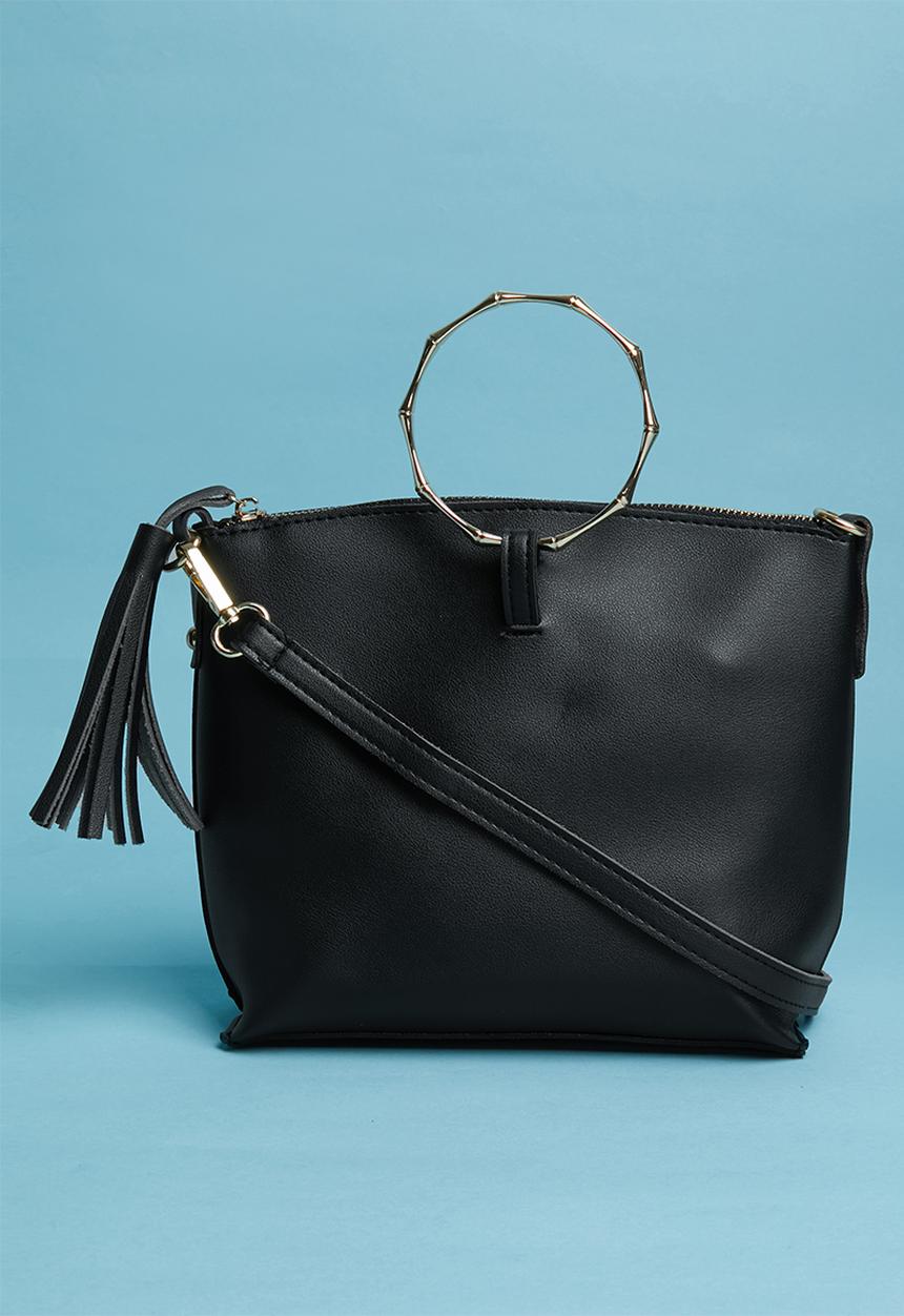 Superbalist - Ring handle bucket bag - black