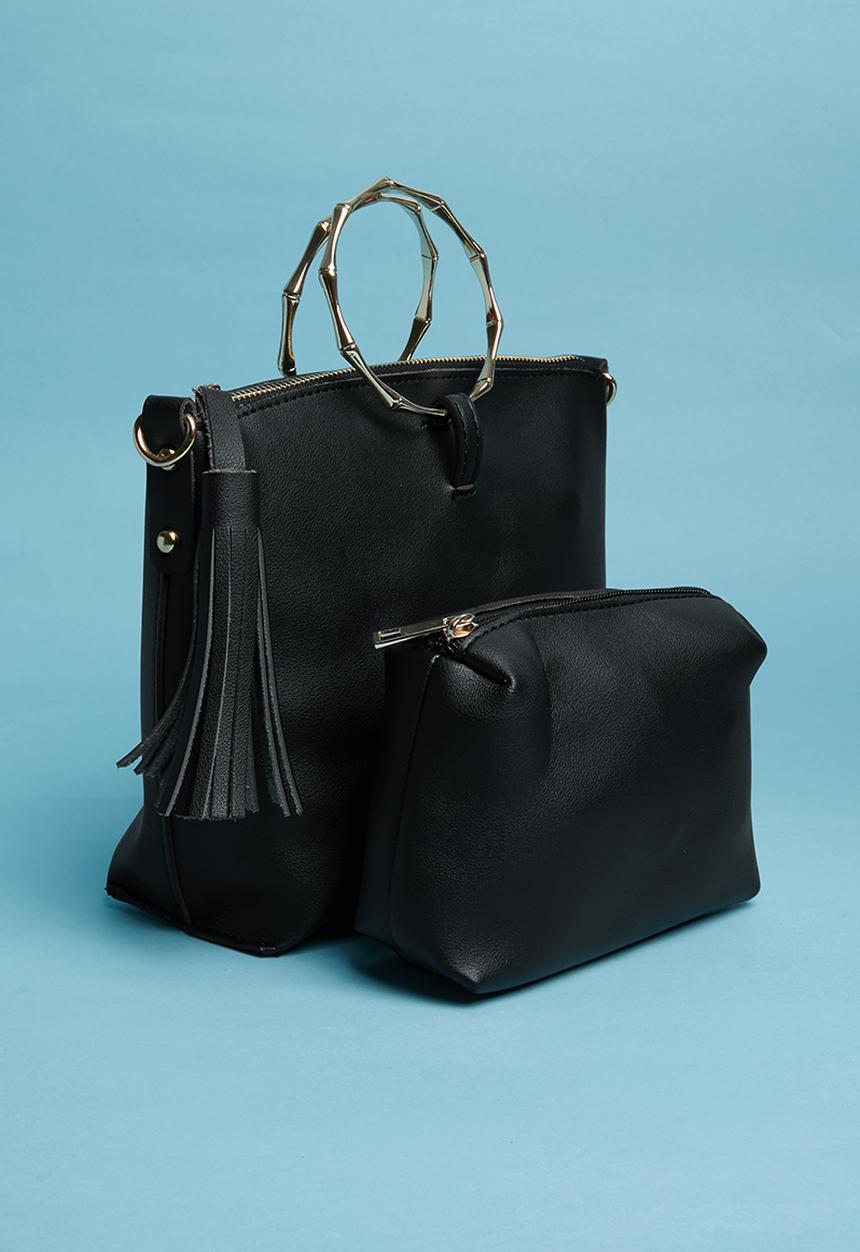 Superbalist - Ring handle bucket bag - black