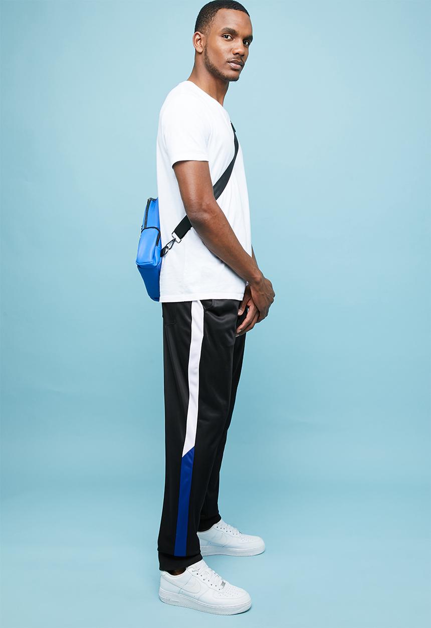 Superbalist - Slim side stripe tricot pants - black