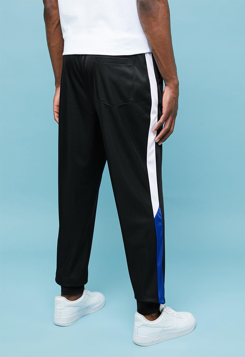 Superbalist - Slim side stripe tricot pants - black