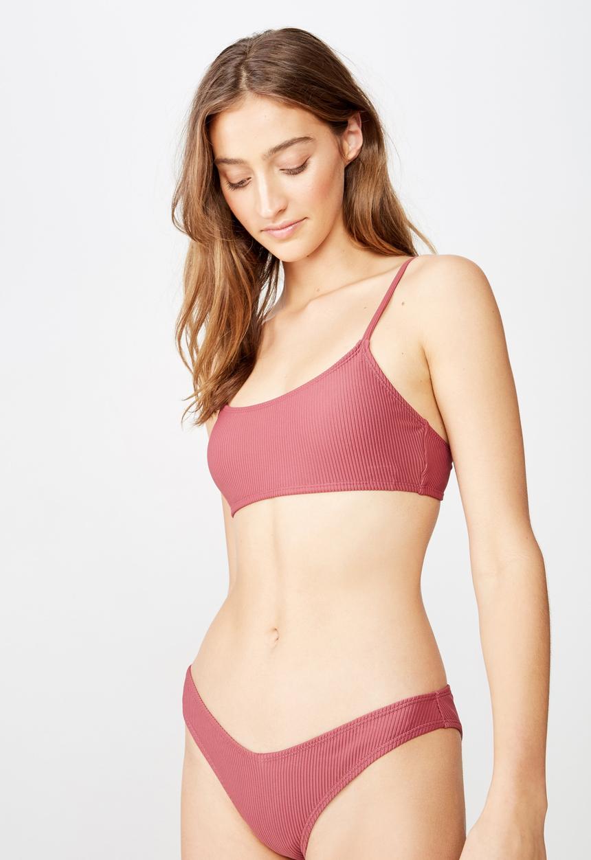 Cotton On - High side brazilian bikini bottom - pink