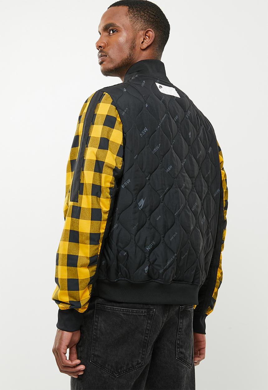 Nike - Nsw nsp bomber jacket - black & yellow