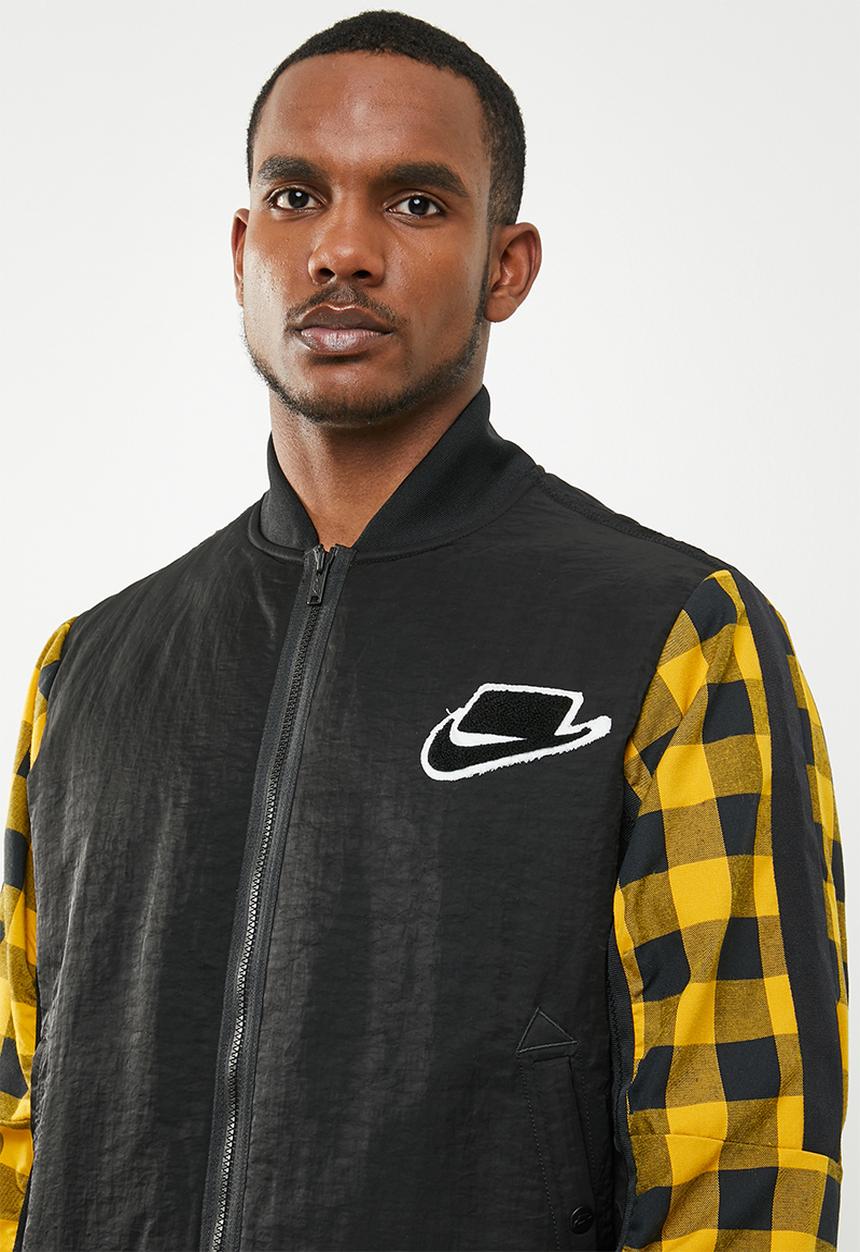 Nike - Nsw nsp bomber jacket - black & yellow