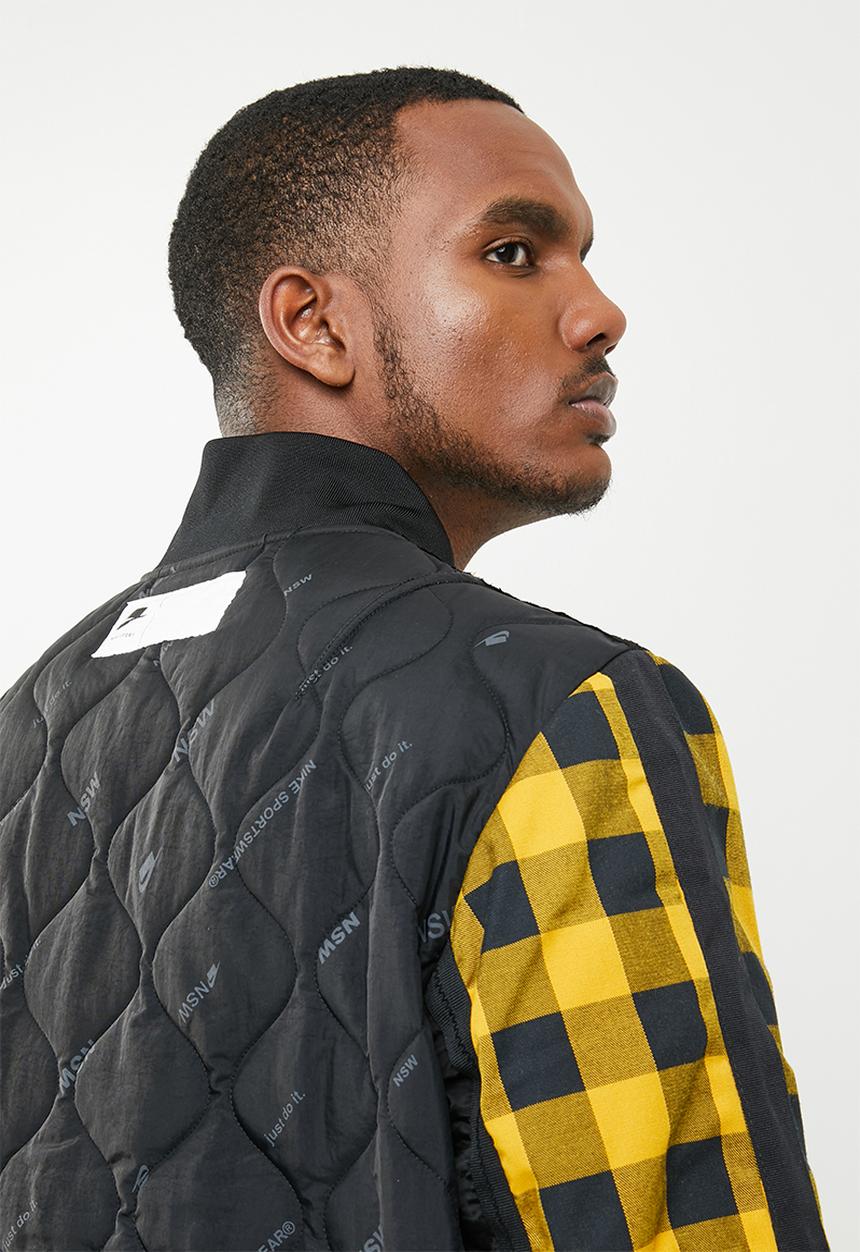 Nike - Nsw nsp bomber jacket - black & yellow