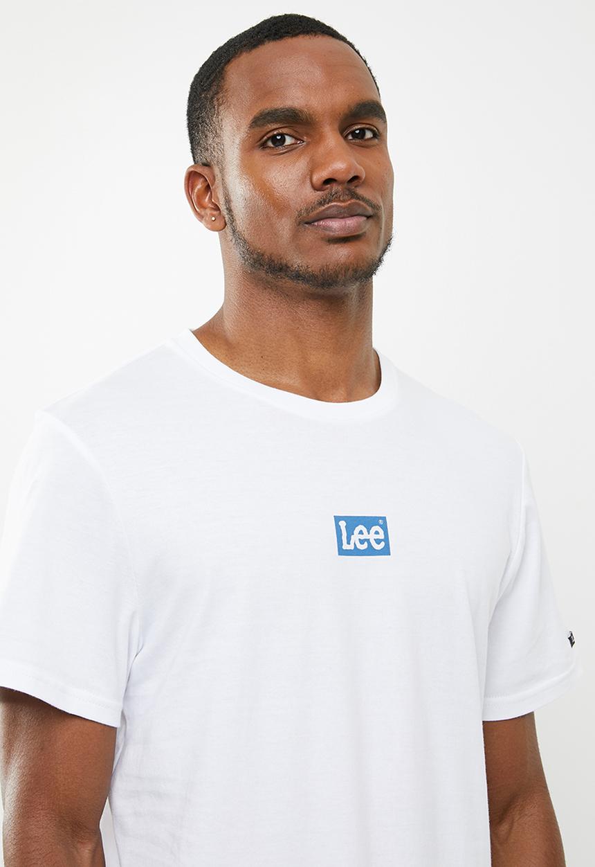 Lee  - Centre chest block logo tee - white