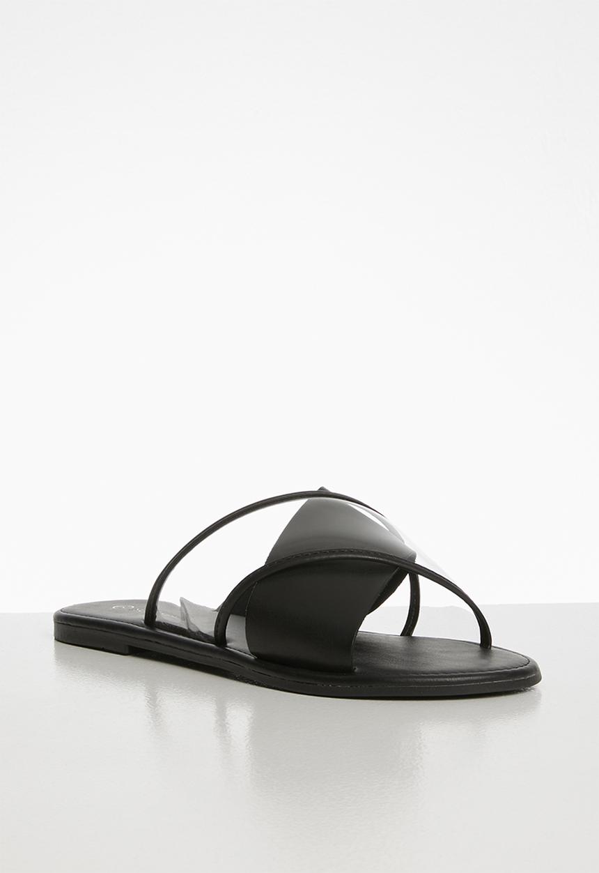 Superbalist - Claire leather cross over sandal - black