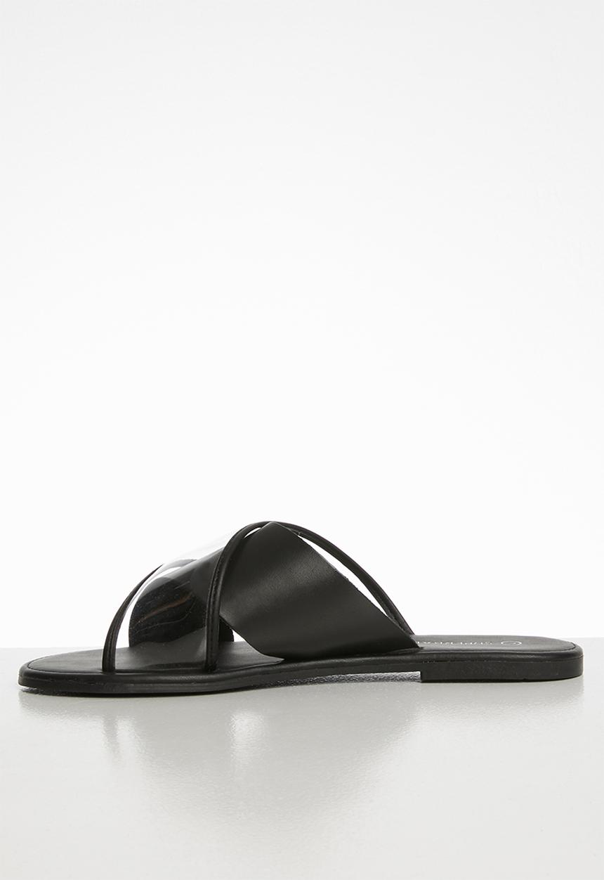 Superbalist - Claire leather cross over sandal - black
