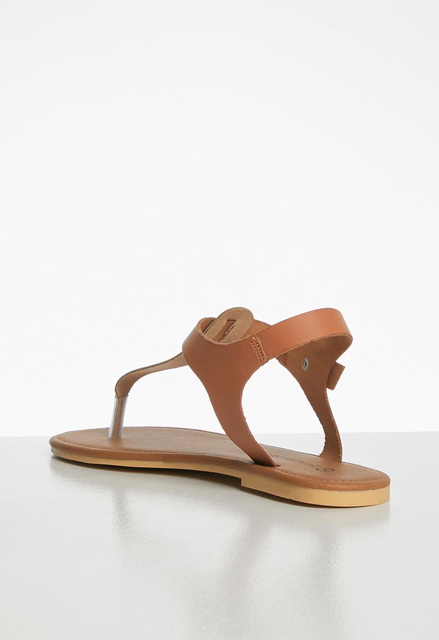 Superbalist - Zizi leather T-bar sandal - gold & tan