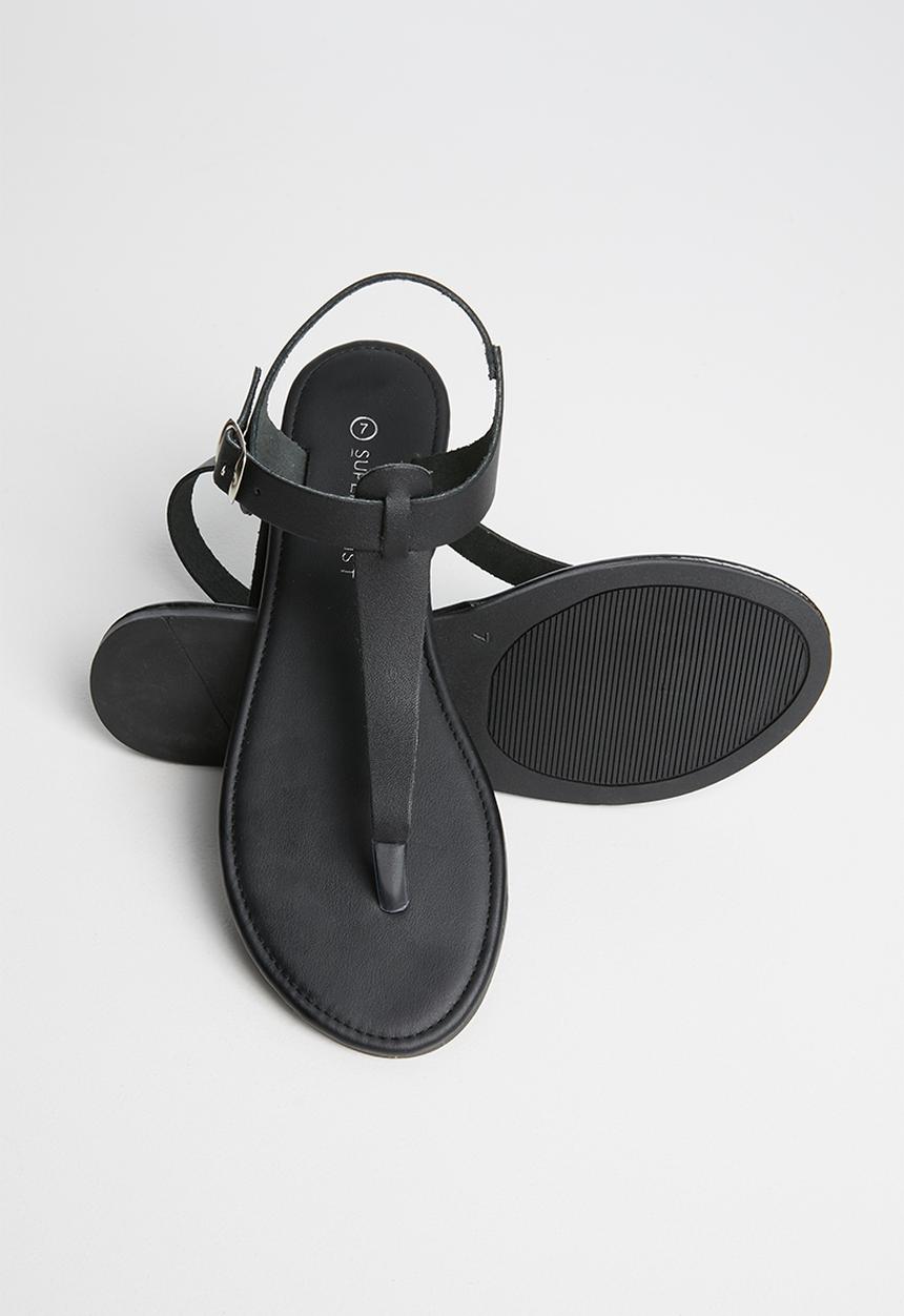 Superbalist - Zizi leather T-bar sandal - black