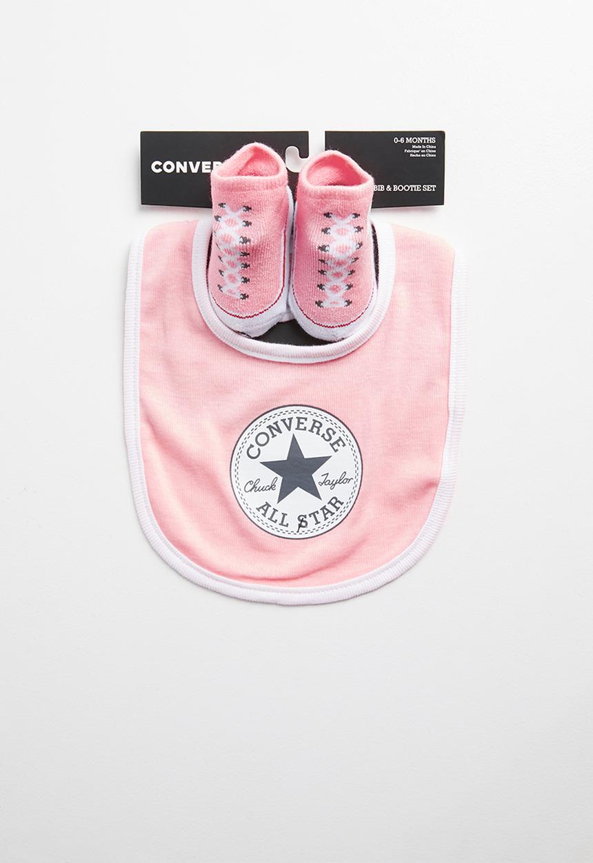 Converse - Chuck bib & bootie - pink &  white