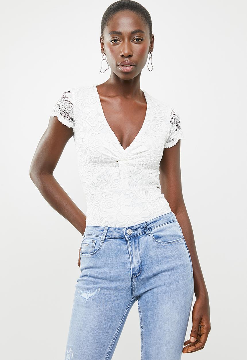 SISSY BOY - Knot over you bodysuit - white