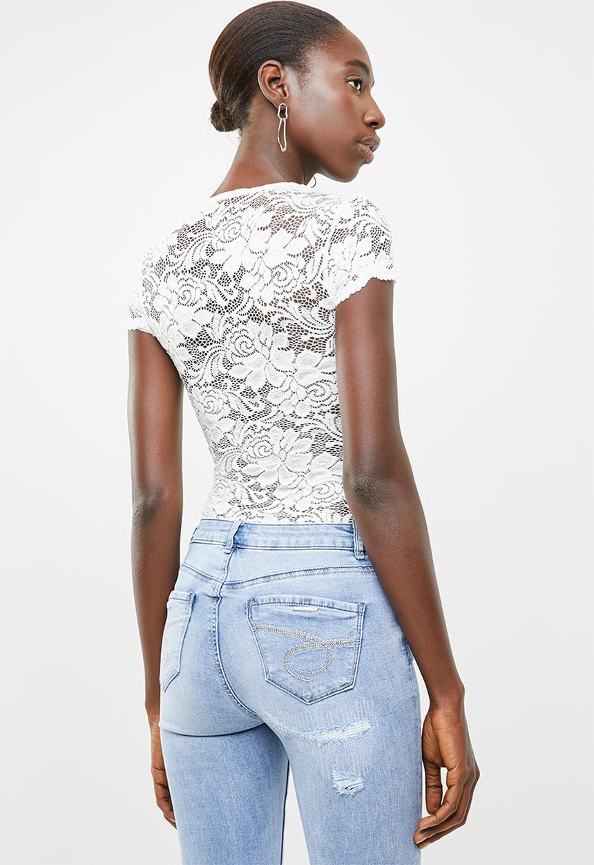 SISSY BOY - Knot over you bodysuit - white