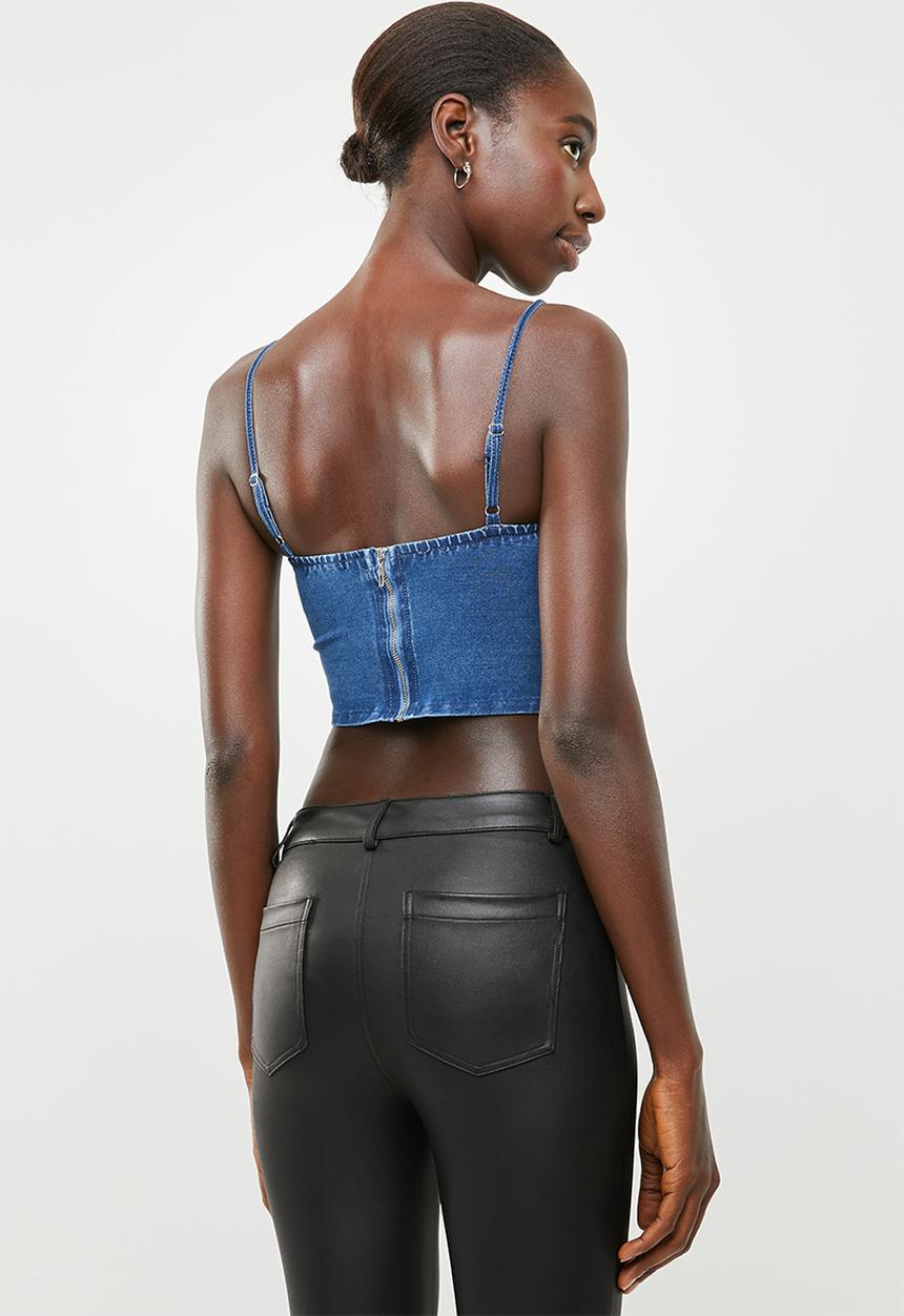 SISSY BOY - Knit denim bustier - blue 