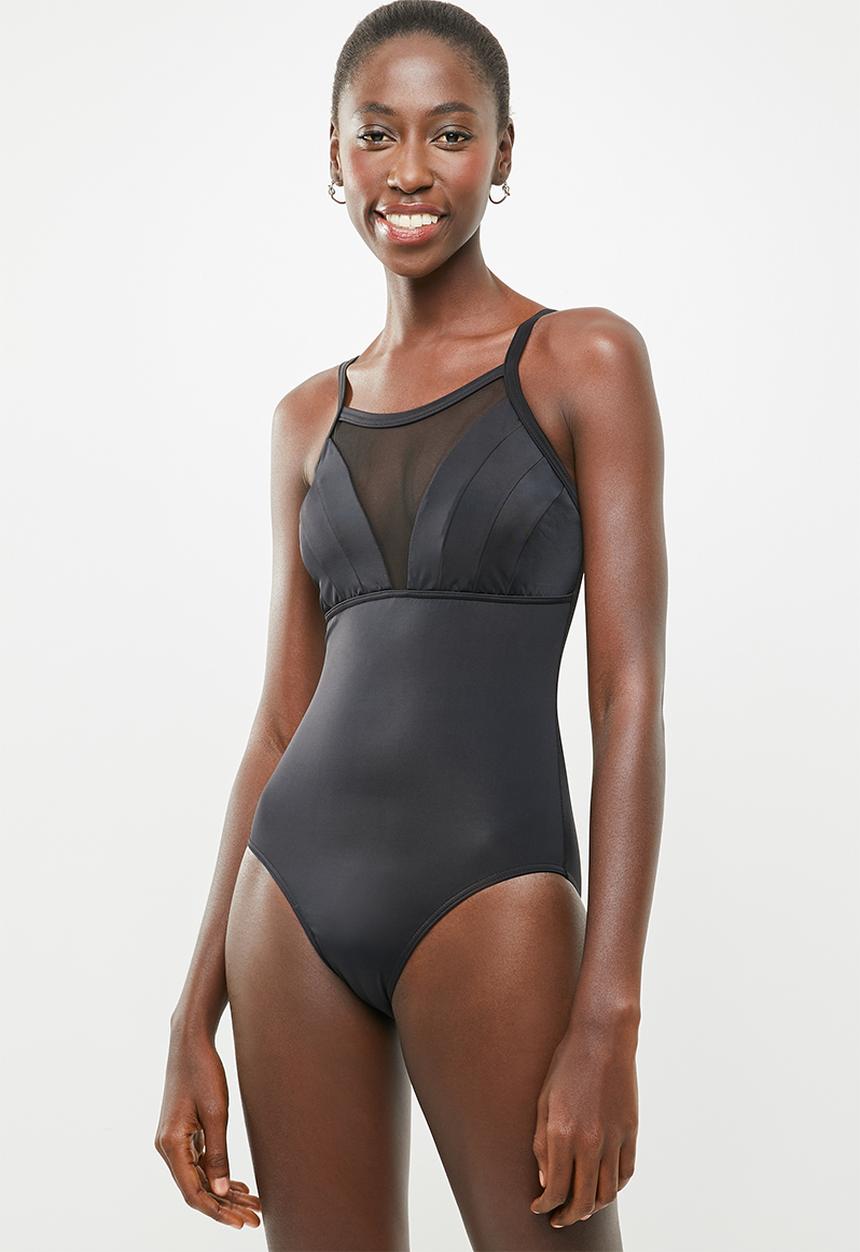 Jacqueline - Babydoll mesh one piece - black