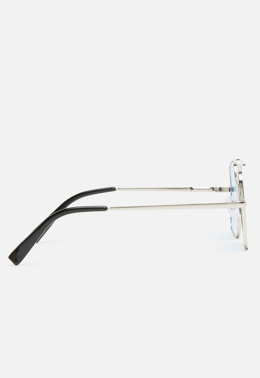 Superbalist - Square aviator sunglasses - silver & blue