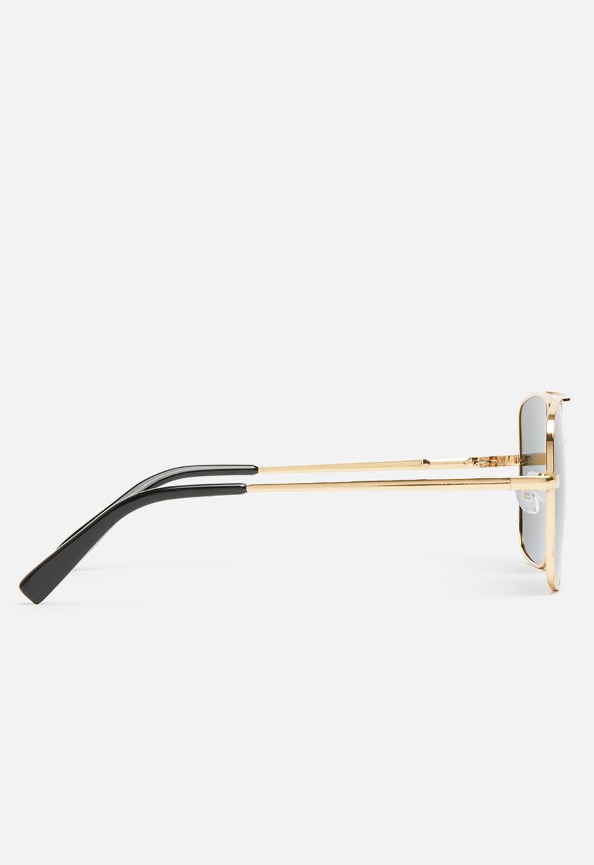 Superbalist - Square aviator sunglasses - black & gold
