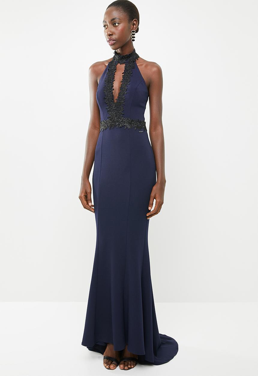 SISSY BOY - Halter maxi dress - navy & black
