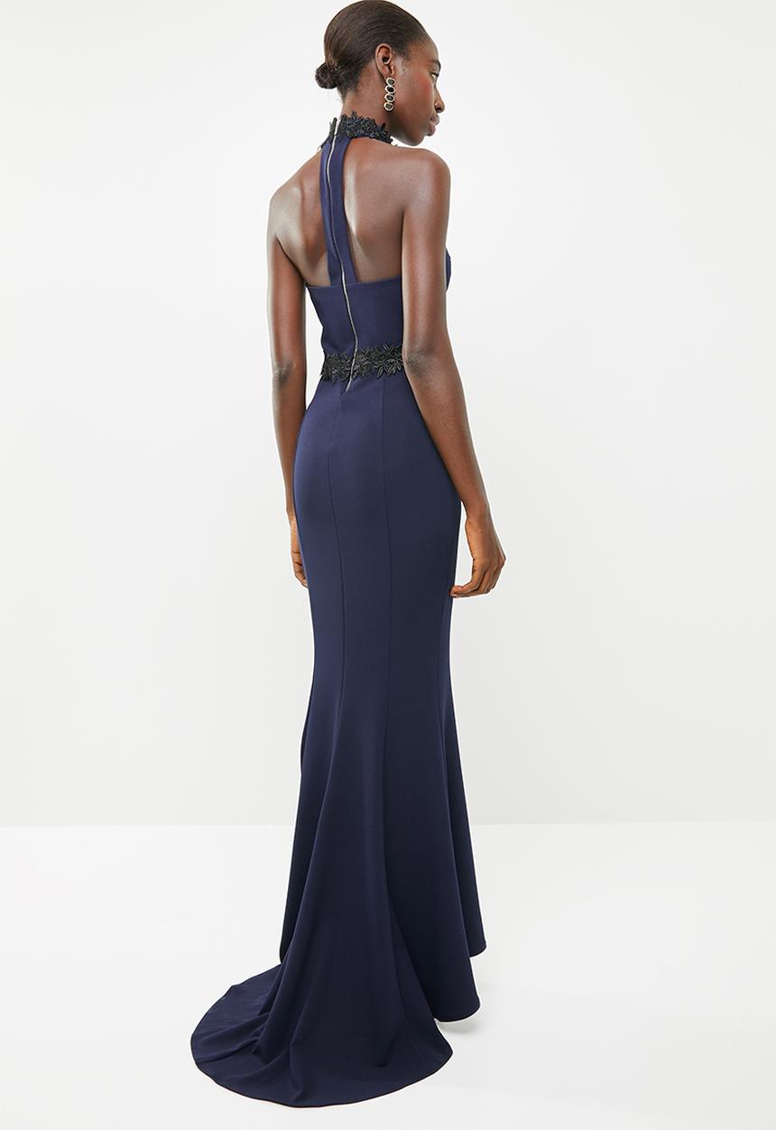 SISSY BOY - Halter maxi dress - navy & black