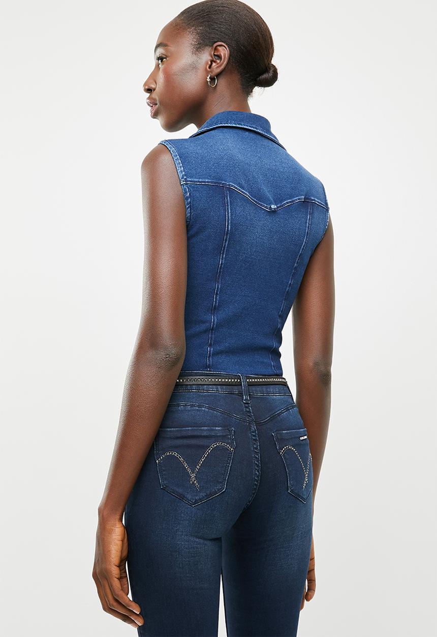 SISSY BOY - Knit denim bodysuit - blue