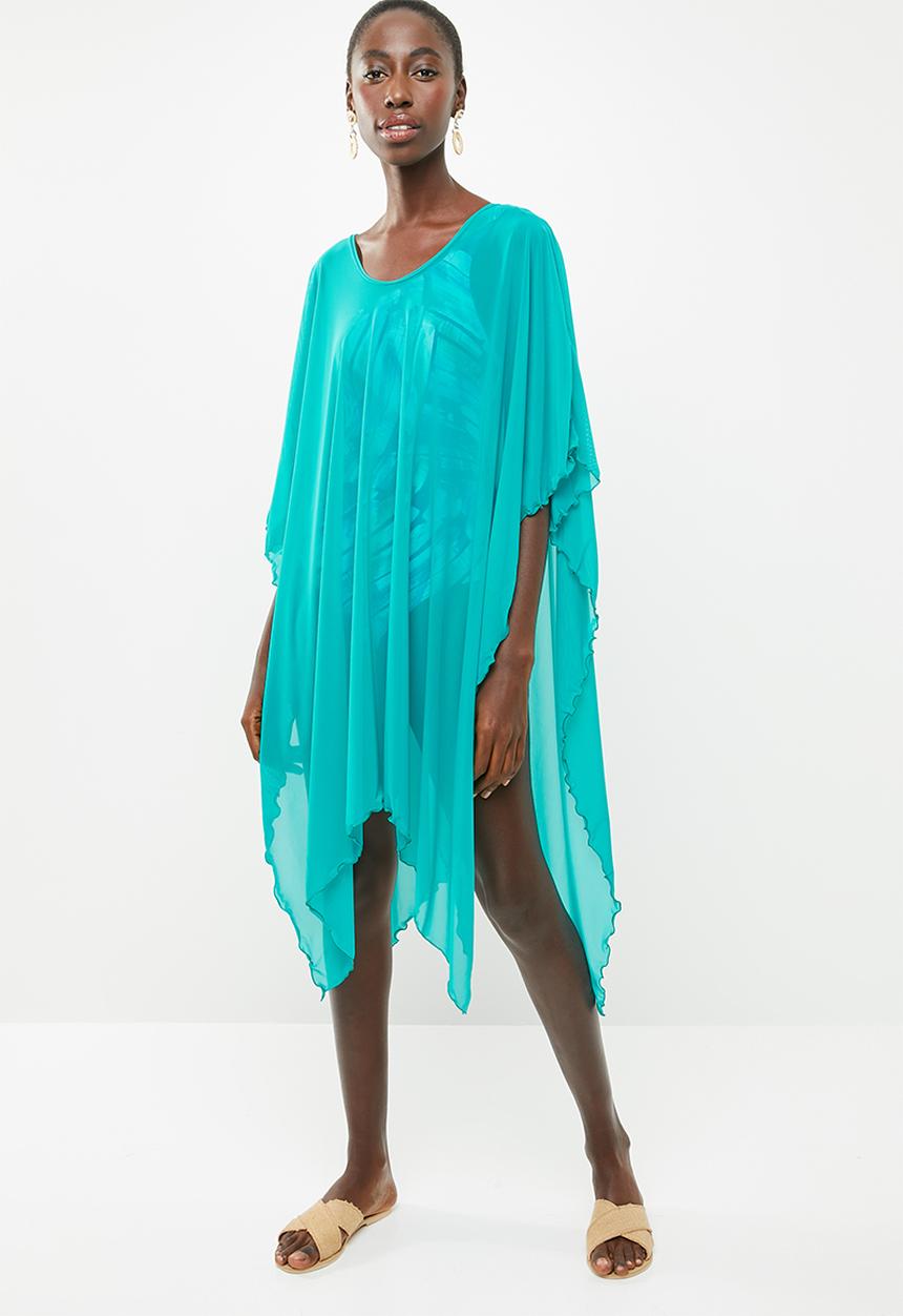 Sun Love - Longer length kimono dress - turquoise