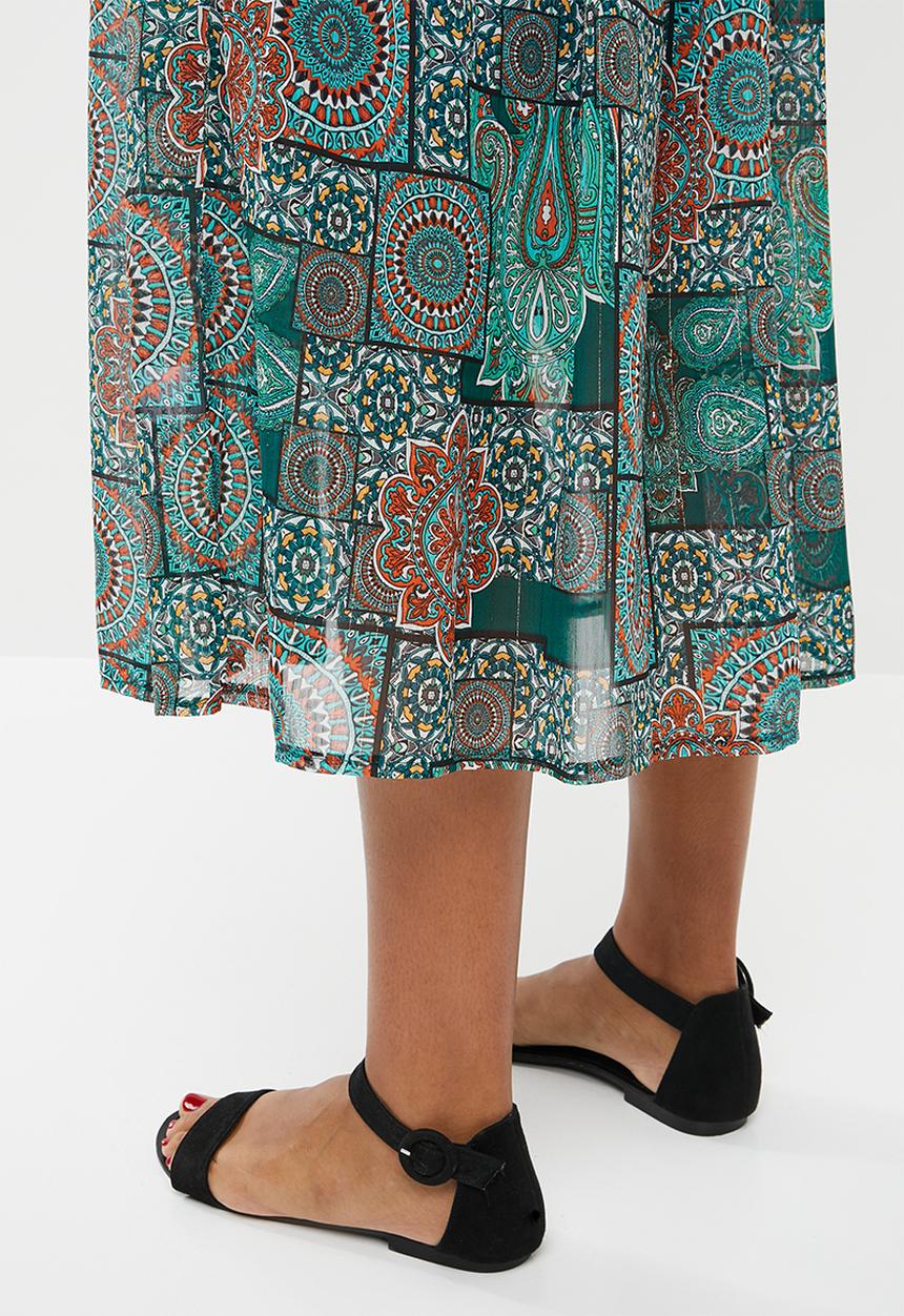 edit - Midi flared skirt - muti 