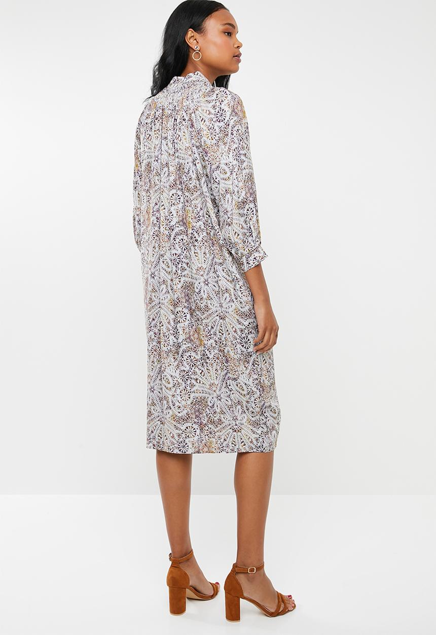 edit - Button down dress - multi 