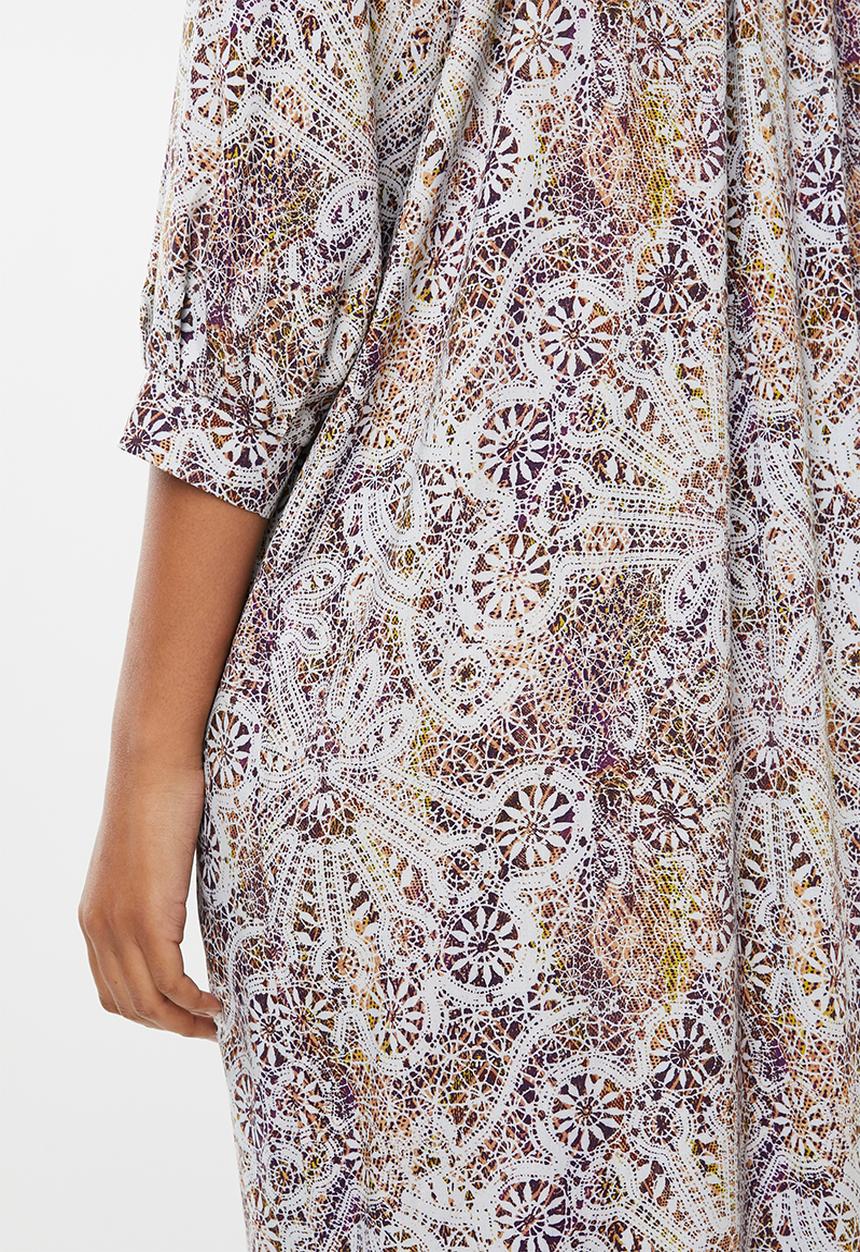 edit - Button down dress - multi 