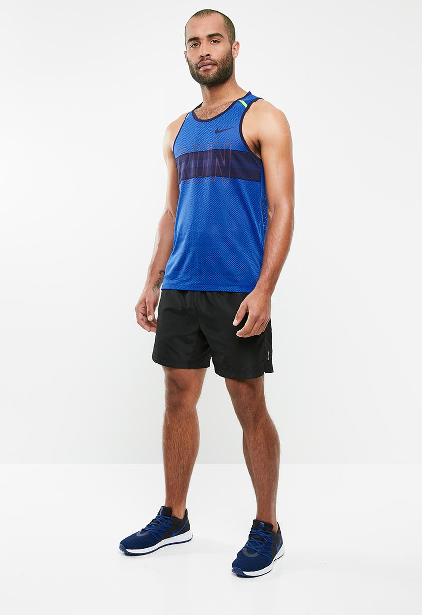 Nike - Nike wild run tank - blue & black
