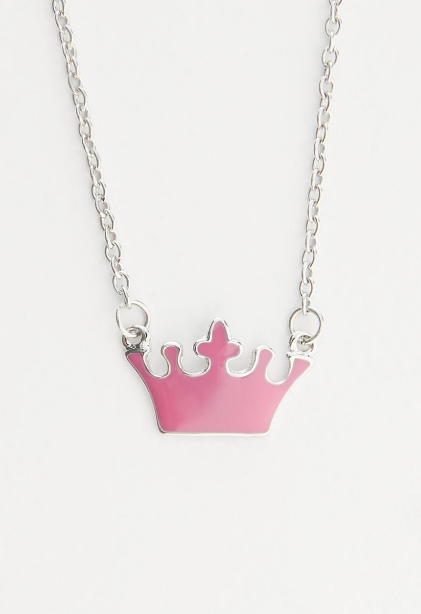 Cool Kids - Girls watch & tiara pendant set - pink & silver