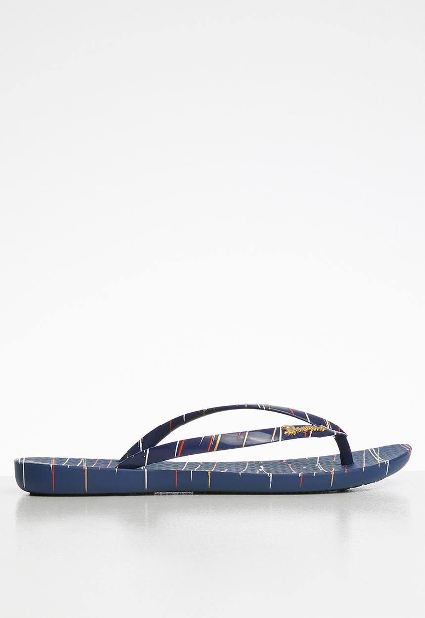 Ipanema - Wave fem art rubber thong - blue