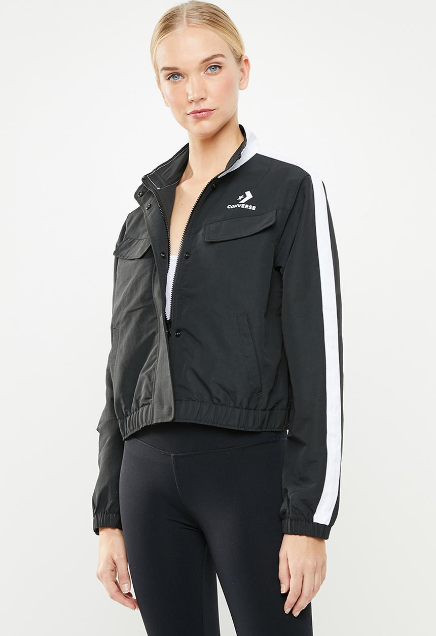 Converse - Converse woven warm-up jacket - black