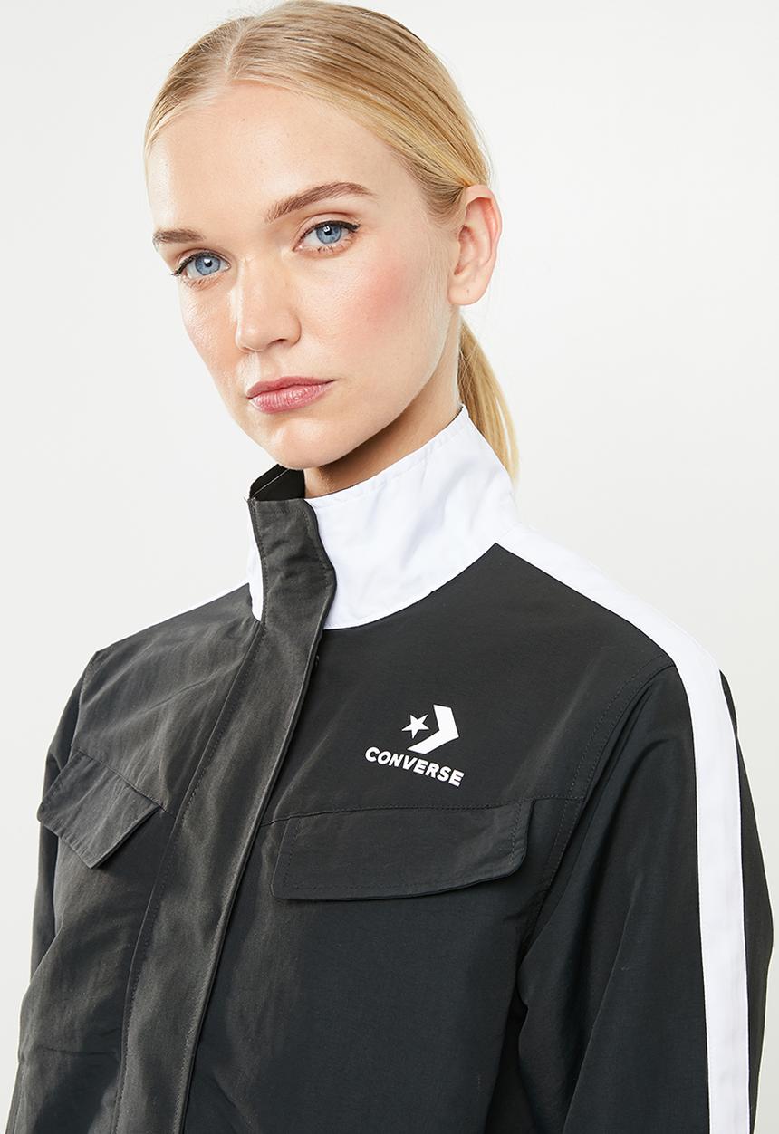 Converse - Converse woven warm-up jacket - black
