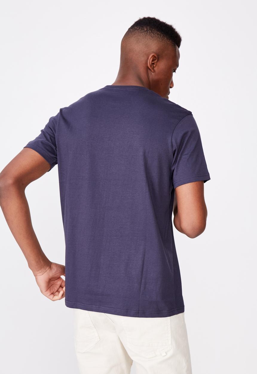 Cotton On - Tokyo city chest urban tee - navy