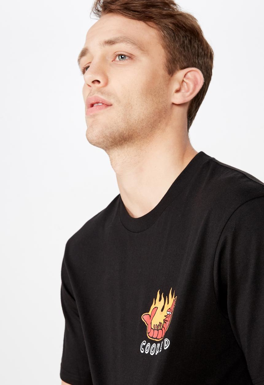 Cotton On - Cooked tbar short sleeve  tee - black