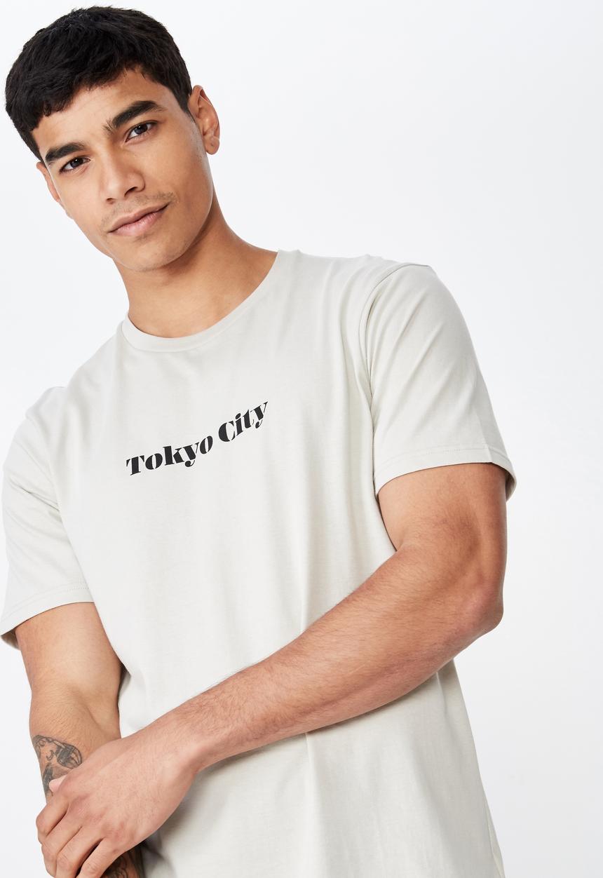 Cotton On - Tokyo city urban tee - smoke grey