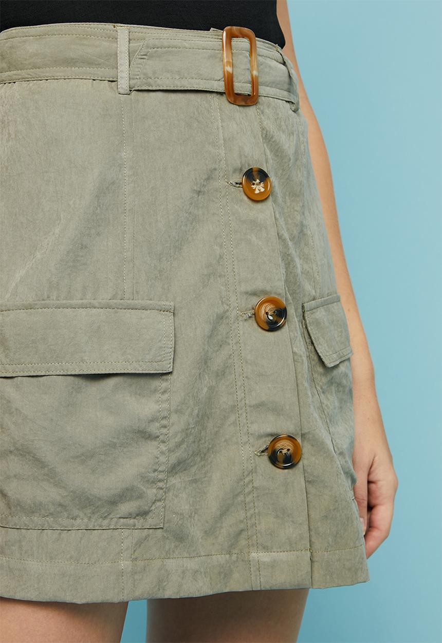 Superbalist - Utility a-line mini - khaki 