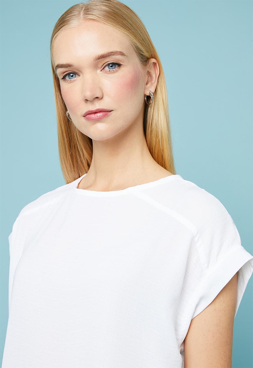 Superbalist - T-shirt shell blouse - white