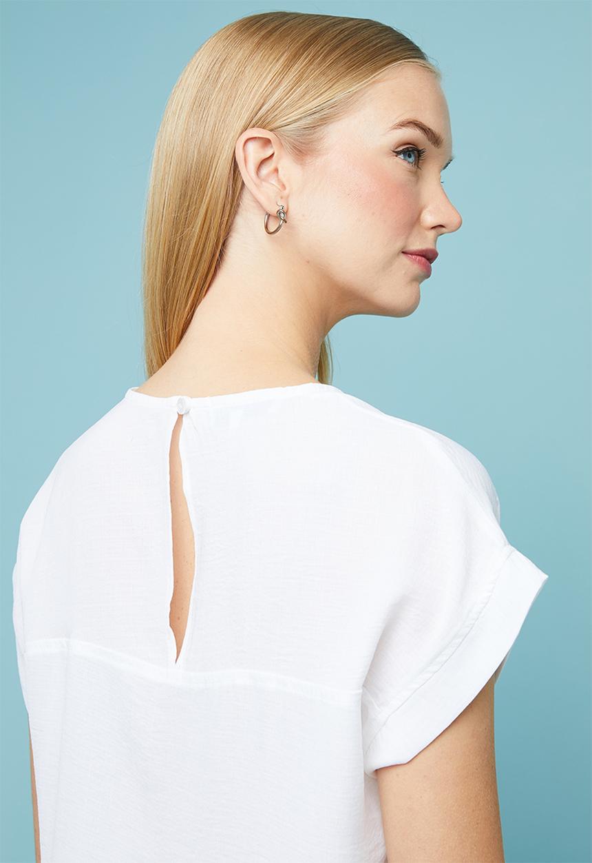 Superbalist - T-shirt shell blouse - white