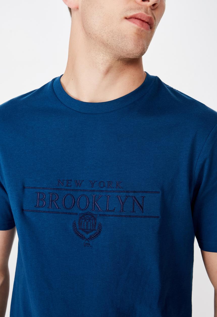 Cotton On - Brooklyn us tee - blue