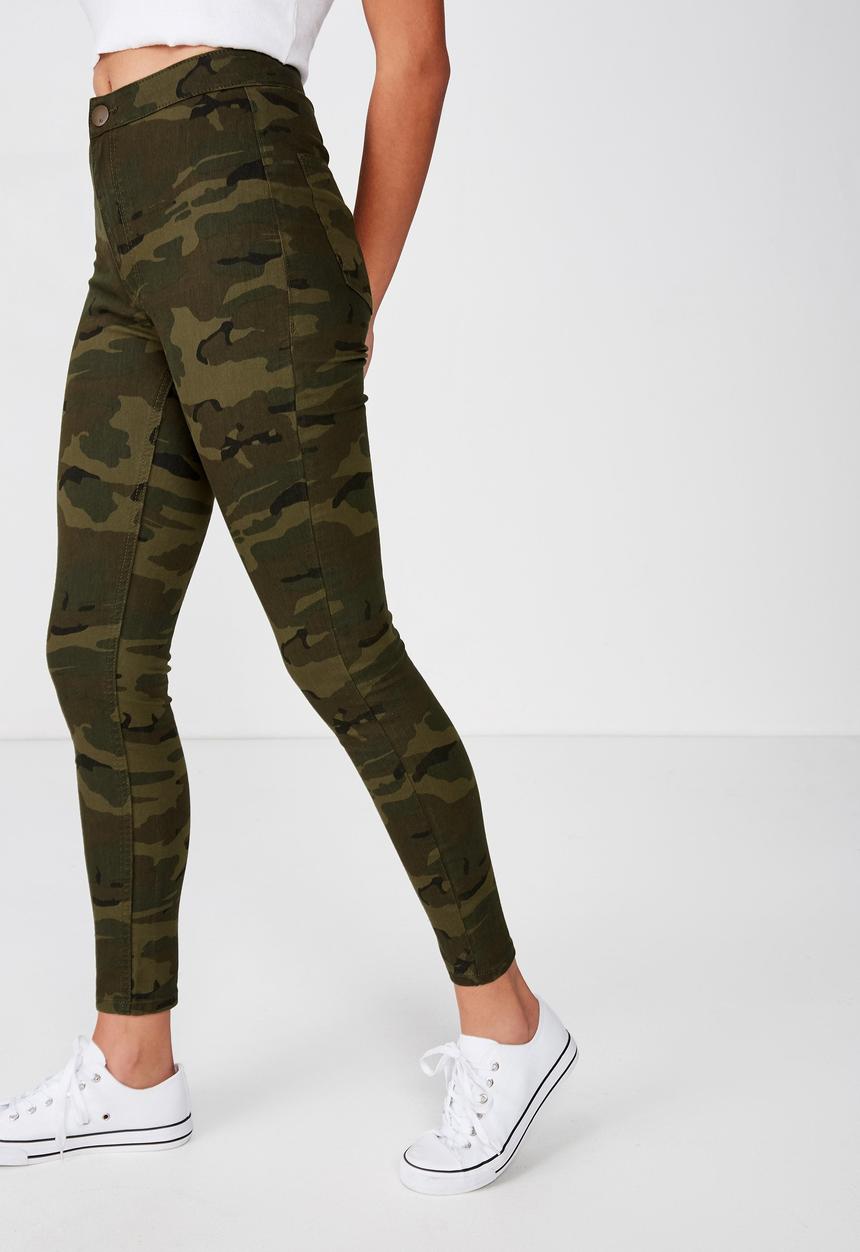 Cotton On - High rise jegging - khaki 